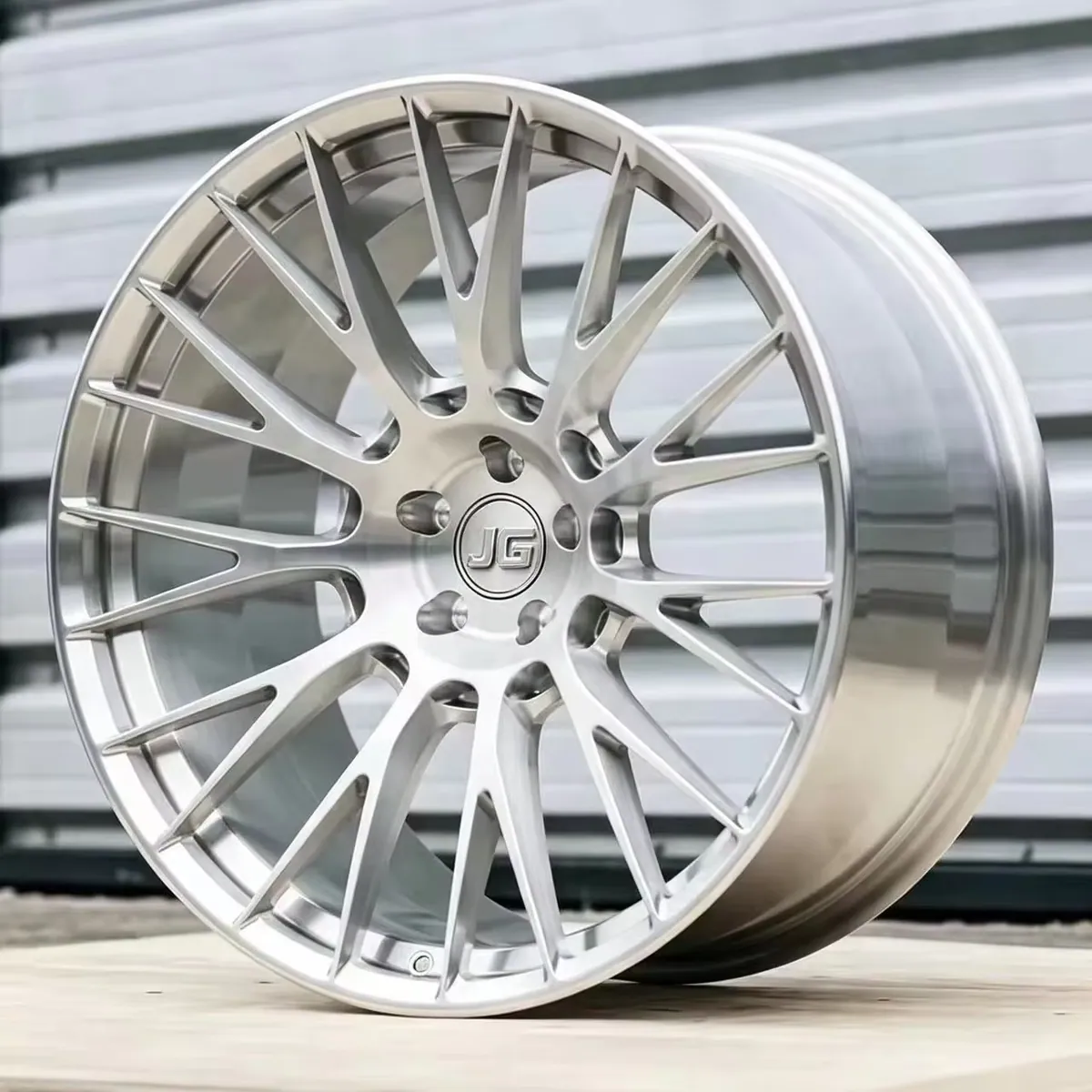 JG Brand 6061-T6 Monoblock Forged Wheels Gloss Black 5 Twin Spoke Deep Concave Alloy Rims for BMW Mercedes Audi Tesla SUV Sedan forged wheel