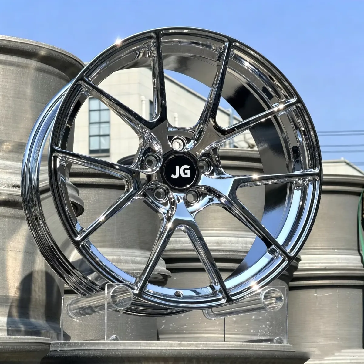 JG Chrome Silver 17 18 19 20 21 22 24 Inch 5x112/5x114.3/5x120/5x115 Forged Wheels for Bmw M3/M4/M5/325i/330i/340i/430i/X3/X4 forged wheel