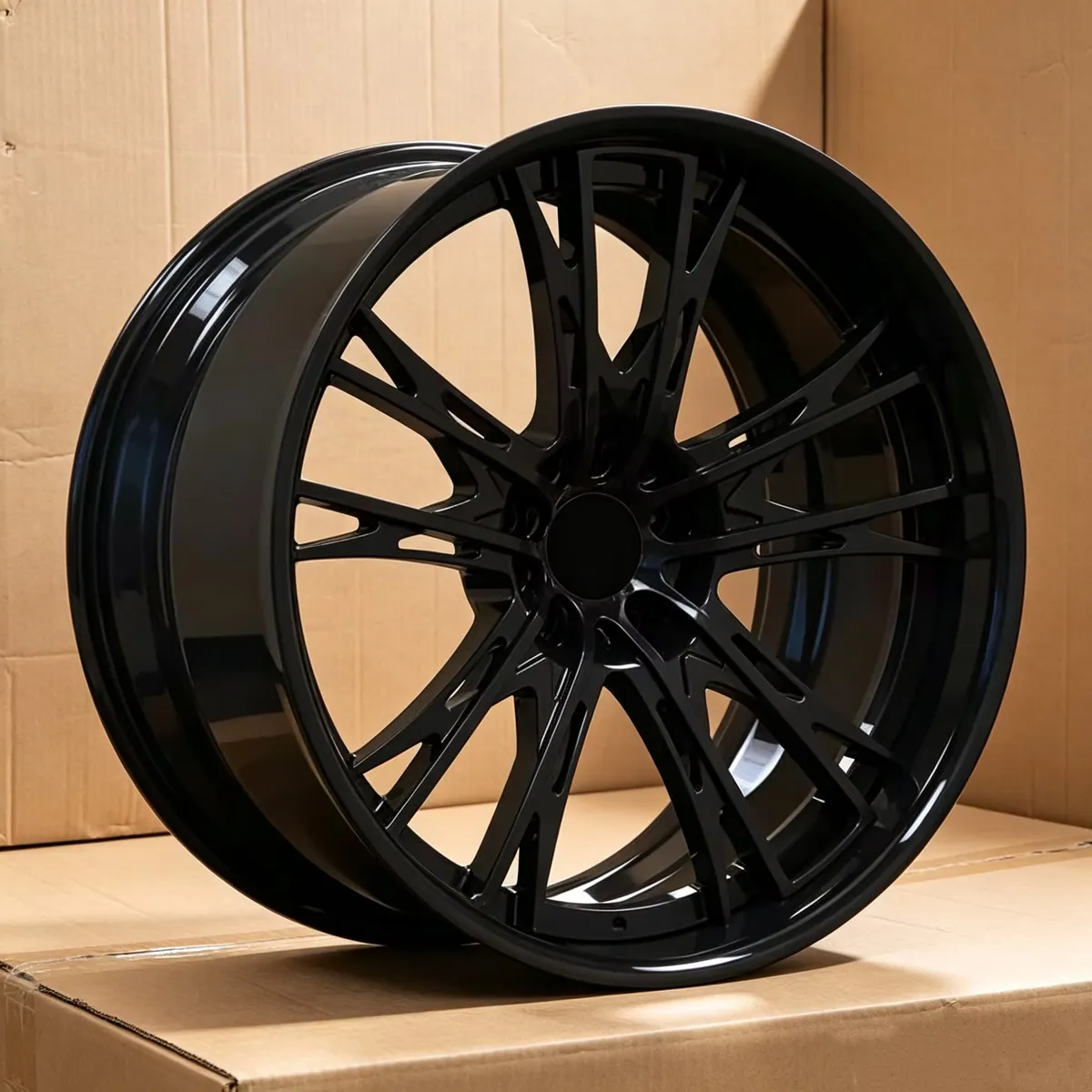 JG Custom 1 Piece Forged Alloy Wheels Gloss Black Multi Spoke Rims 17-22 Inch 5x112 5x114.3 5x120 for Passenger Cars forged wheel
