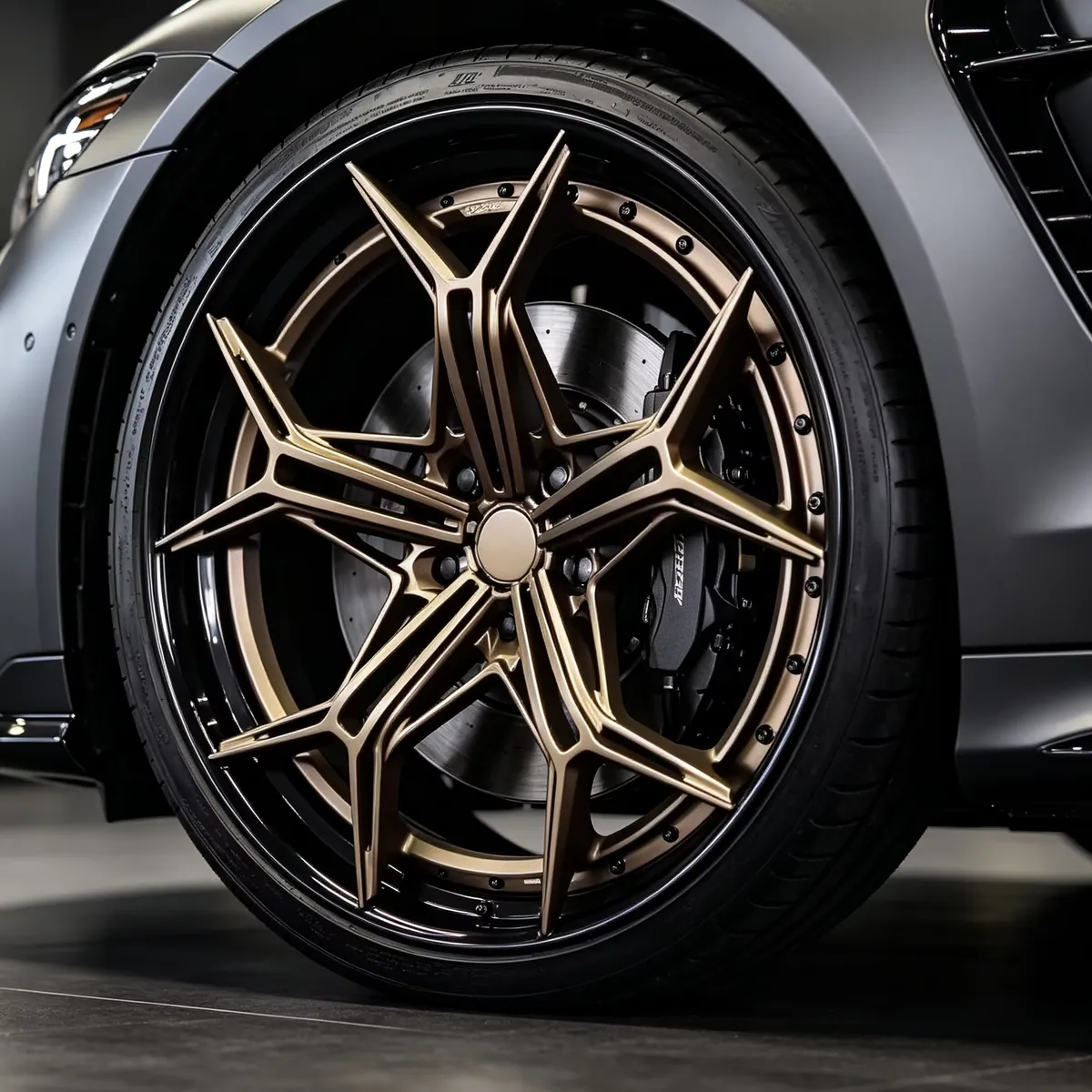 JG Custom 2 Piece Forged Car Rims Dark Gold PCD 5x100to165.1mm ET10to50mm Alloy Wheels for Sport Sedan SUV Mercedes BMW Porsche forged wheel