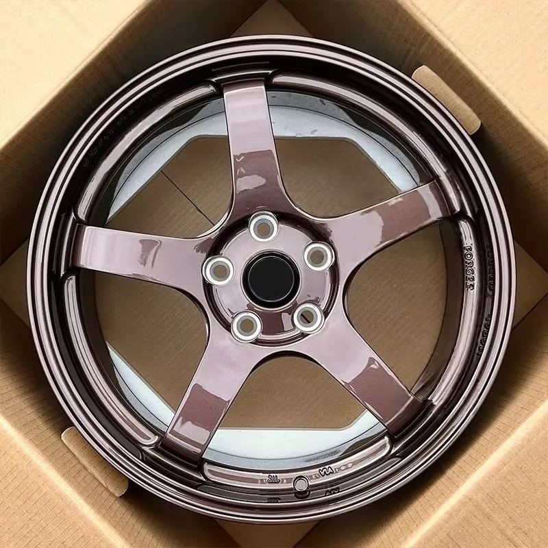 JG Custom Flow Forming TE37 Replica 5 Spoke Alloy Wheels Multiple Finishes JDM Racing Rims All Specs Customizable forged wheel