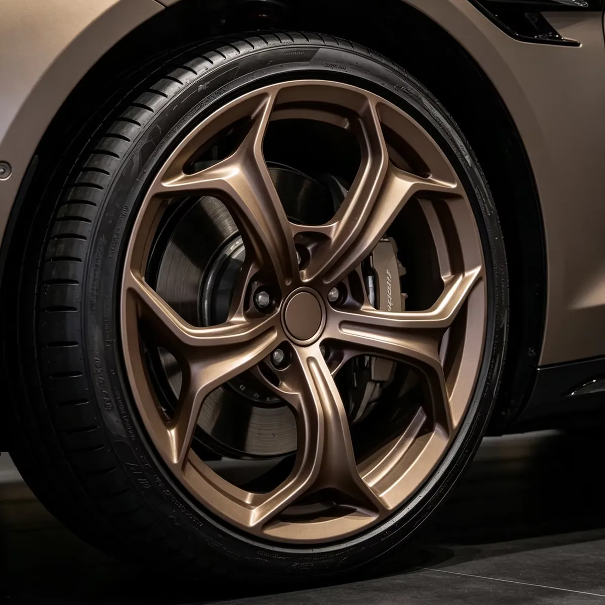JG Custom Forged Bronze Car Wheel Rim 5 Spoke Design  PCD 5x98mm 5x100mm 5x120mm Fit for Porsche Mercedes BMW Audi Luxury Cars forged wheel