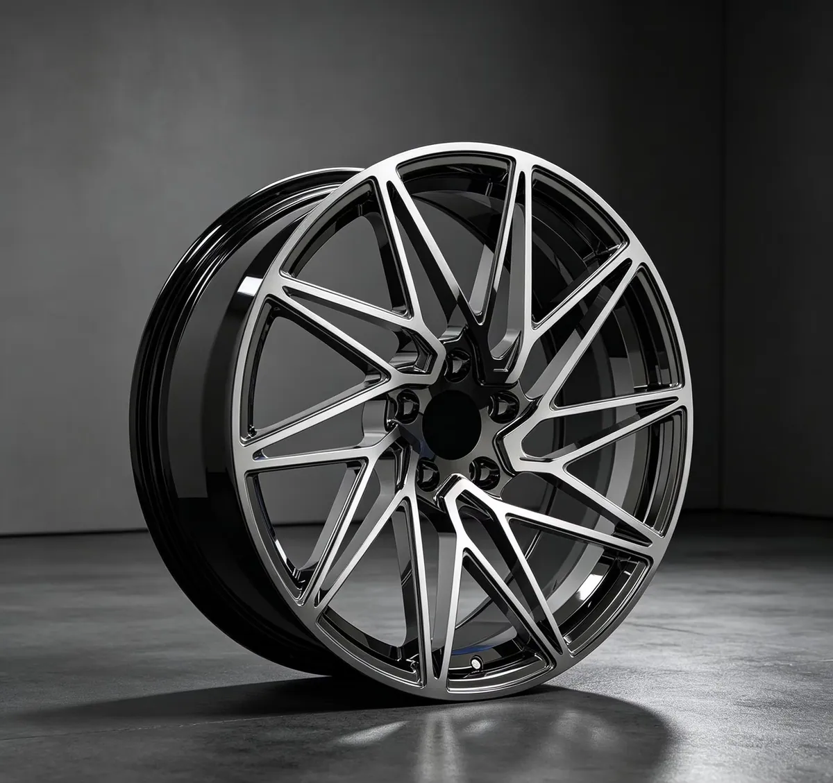JG Custom Forged Gloss Black Barrel Diamond Cut Multi Spoke Concave Car Forged Wheels for Auto Tuning Upgrade forged wheel
