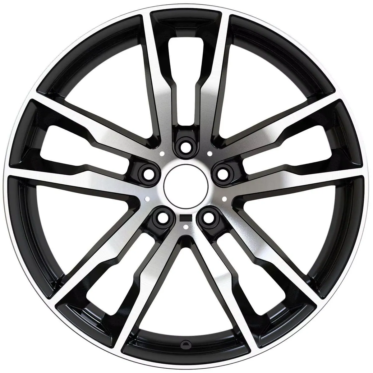 JG Custom Forged Alloy Gloss Black Machined Face Twin Multi Spoke Rims 17-22 Inch 5x112 5x120  for Passenger Cars forged wheel