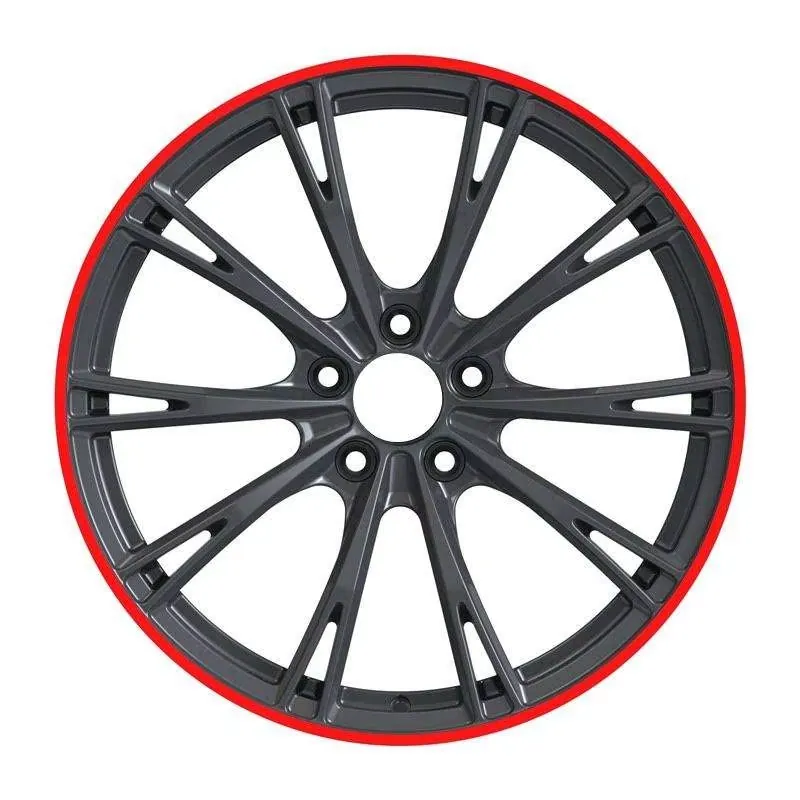 JG Custom Forged Alloy Wheels Gloss Black With Red Rim Multi Spoke Sport Rims 17-22 Inch 5x112 5x120  for Passenger Cars — JG forged wheel