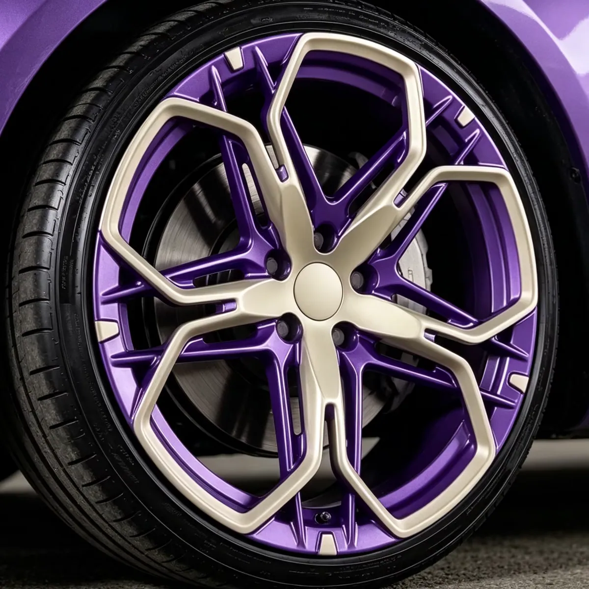 JG Custom Forged Purple Beige Two Tone Alloy Wheel Rim 16-26inch 5x100/112/130mm for Tesla Ford Mustang Honda Performance Car forged wheel