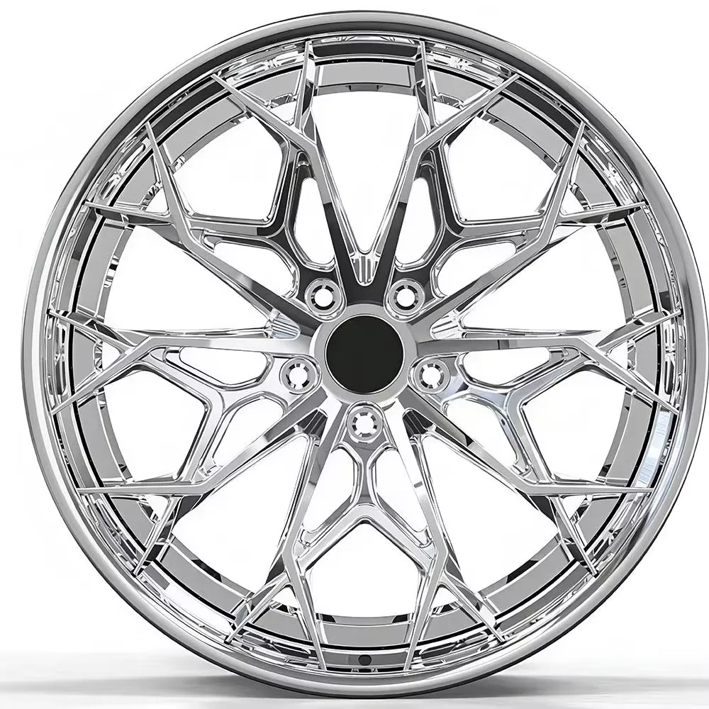 JG Custom Forged Alloy Silver Machined Mesh Multi Spoke Rims 17-22 Inch 5x112 5x120 5x130 for Passenger Cars forged wheel