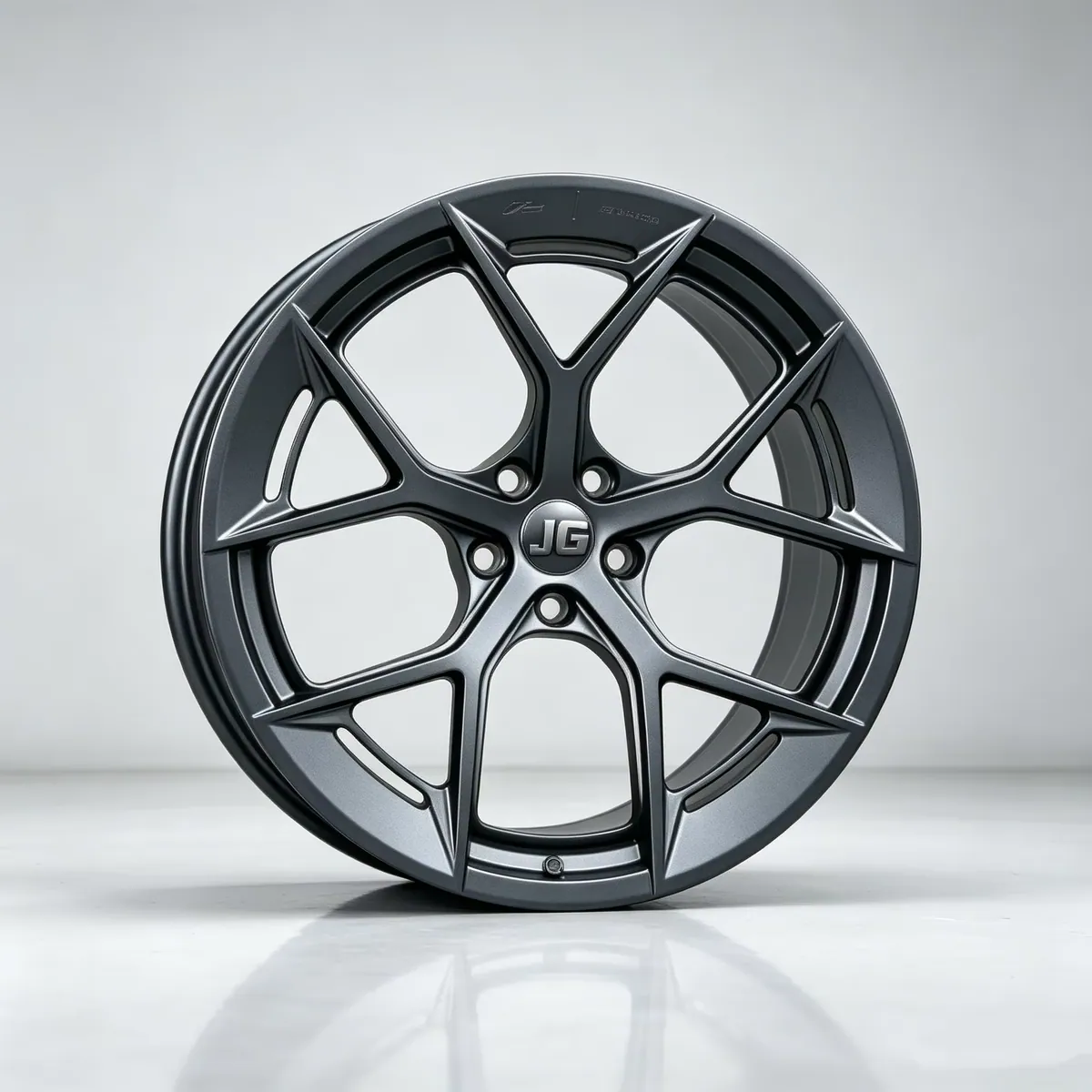 JG Custom Monoblock 1 Piece Forged Alloy Wheels 5 Spoke Hollow Sport Matte Dark Gray 17-22 Inch Custom PCD ET Rims forged wheel