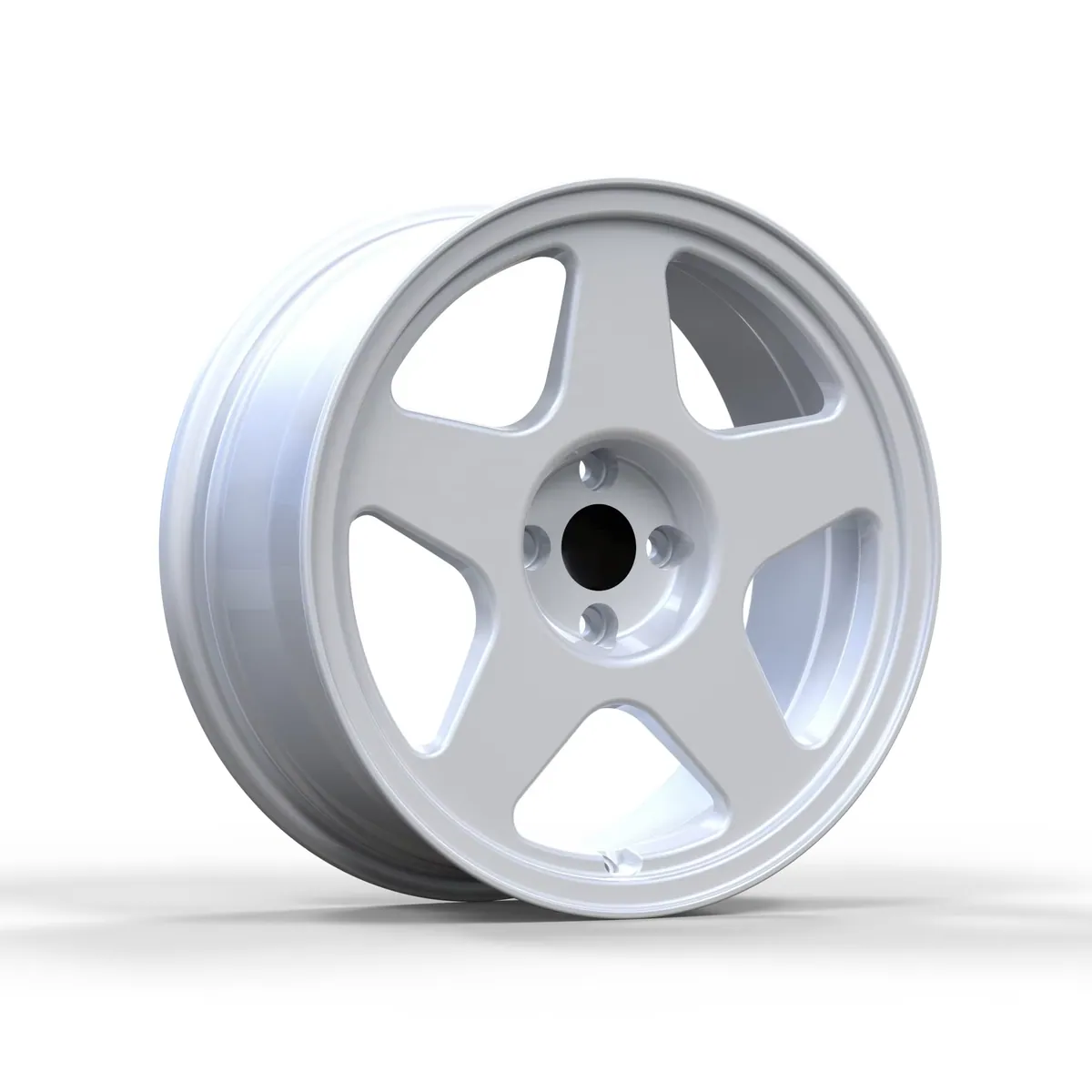 JG Custom Monoblock Forged Aluminum Alloy Wheels Matte White 5 Spoke Deep Dish Rims for Ford Passenger Car 17 18 19 20 21 Inch forged wheel