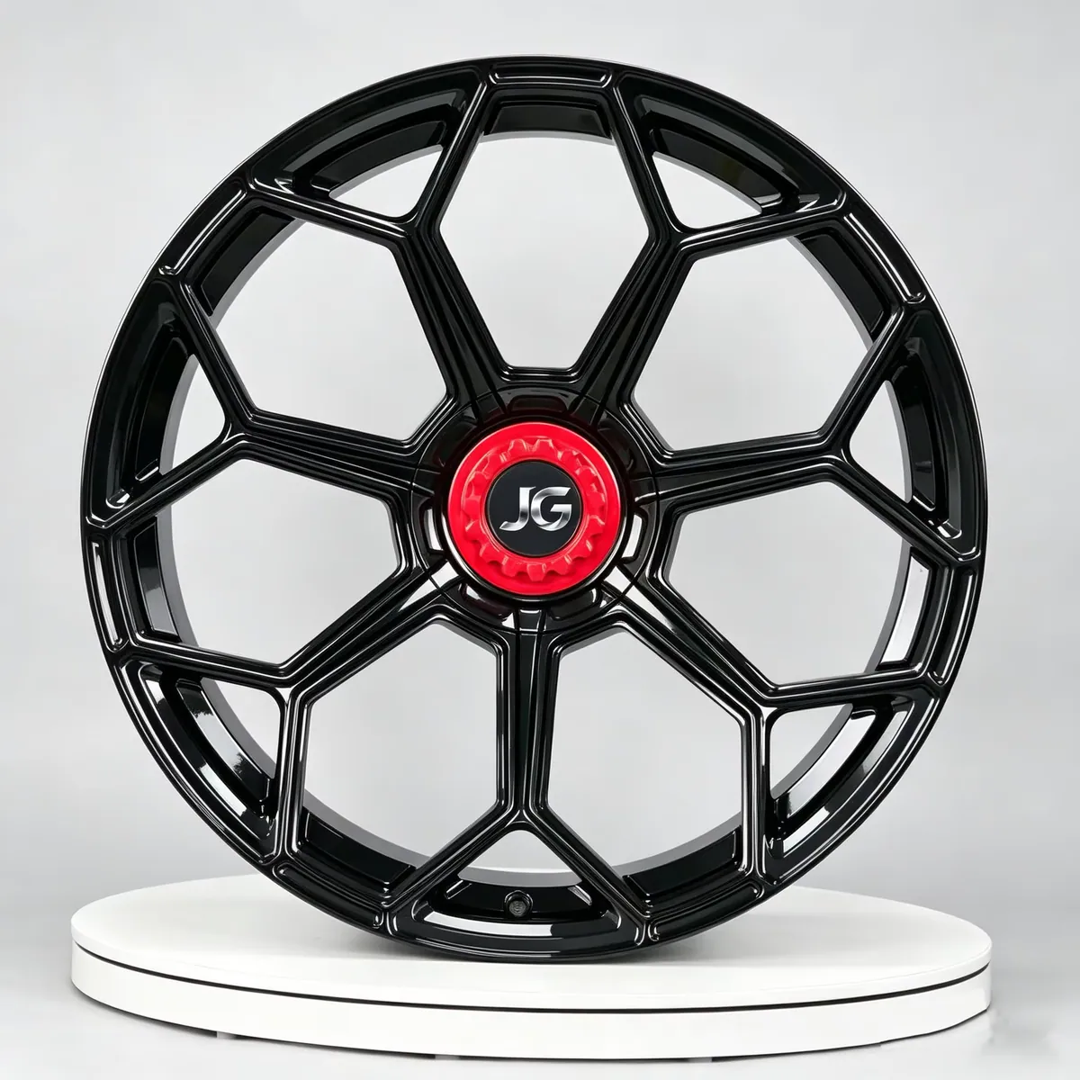JG Custom Monoblock Forged Wheels Gloss Black Multi Spoke 18-24 Inch Alloy Car Rims for Sports Car Supercar Modification forged wheel