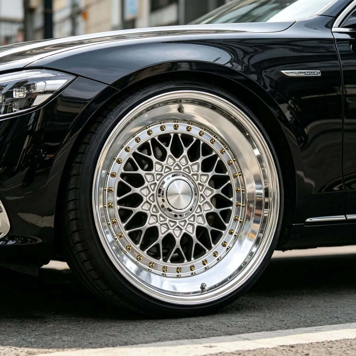 JG Custom rs 17" 18" Double Step 4x100 /5x112/5x120mm Forged Wheels for E24 E30  Mk1 R107 forged wheel