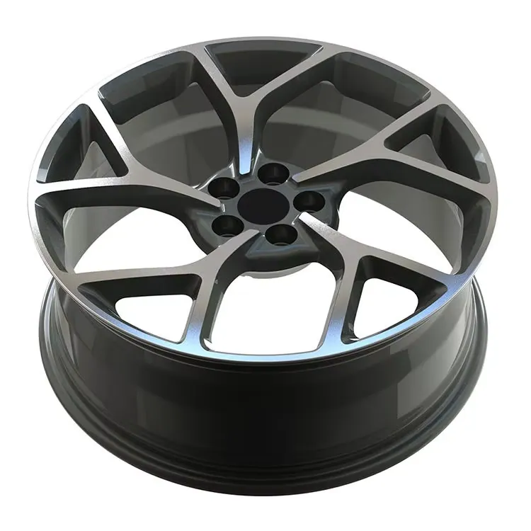 JG Dark Gray Diamond Cut Machine Face Monoblock Forged Alloy Wheels Custom PCD ET CB Lightweight 1 Piece Car Rims forged wheel
