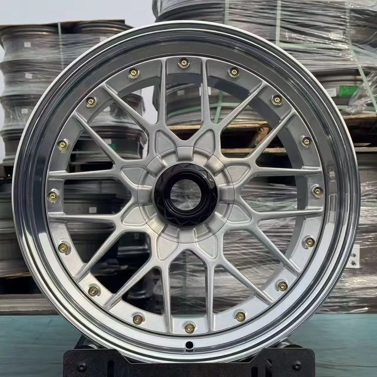 JG Deep Dish Forged Wheels Brushed Machined Silver Polished Lip JDM Car Rims Custom Size PCD ET Center Lock Cover forged wheel