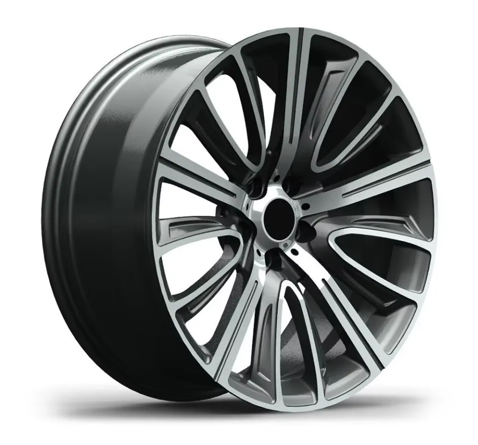 JG Factory Custom Forged Gloss Black Machined Face Multi Spoke Rims High Wear Resistant Universal One-Piece Forged Wheels forged wheel