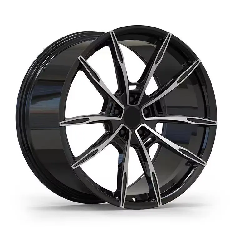 JG Factory Custom Forged Gloss Black Machined Face Multi Spoke Concave Rims 3-Year Warranty Custom One Piece Forged Alloy Wheels forged wheel