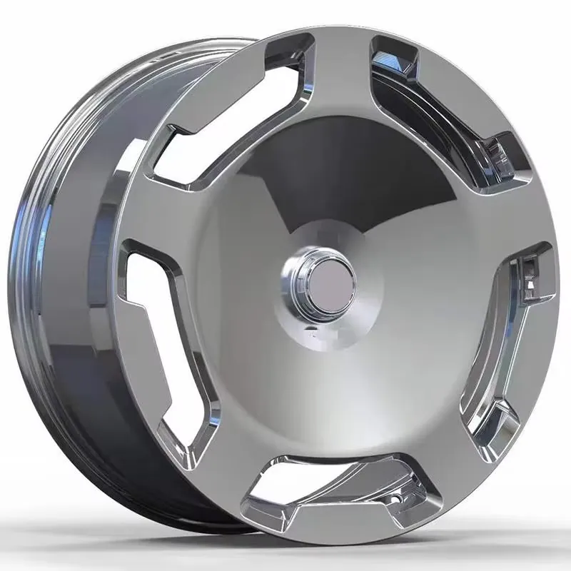 JG Factory Custom One Piece 6061-T6 Forged Alloy Wheels Mirror Chrome Full Cover 6 Cutout Retro Car Rims for SUV Modification forged wheel
