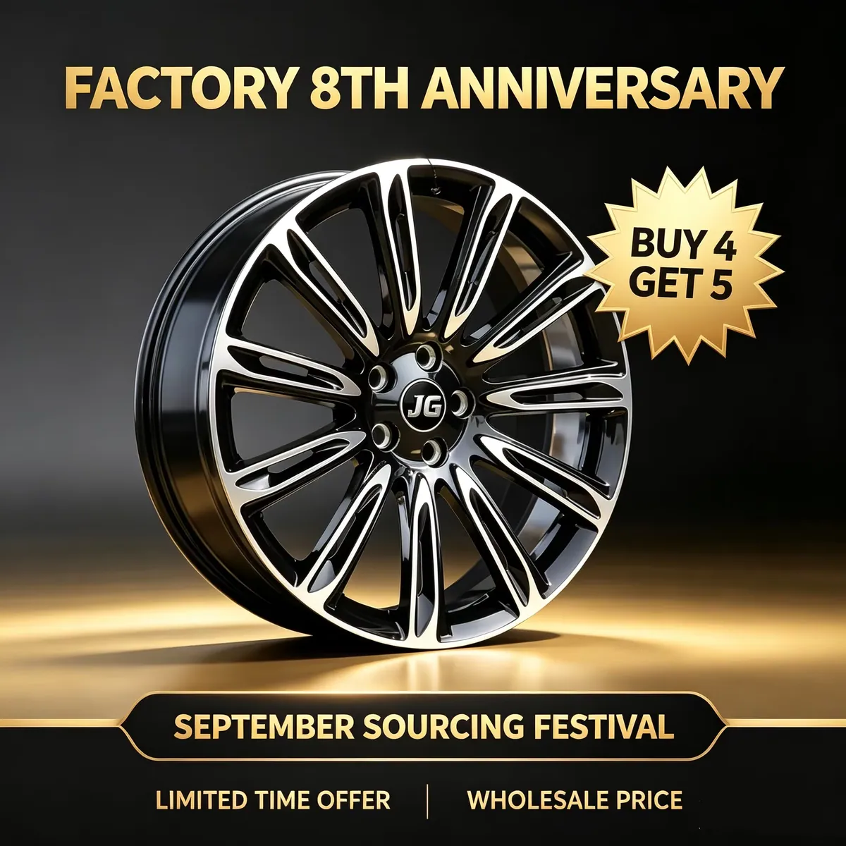 JG Factory Custom One Piece 6061-T6 Forged Alloy Wheels Multi Spoke 21/22inch PCD 5x120mm  ET 40 Car Rims for BMW Land Rover forged wheel