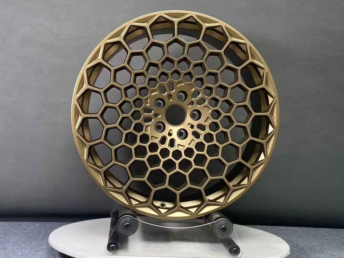 JG Factory Direct Custom Honeycomb Mesh Forged Wheel-rims Matte Bronze Concave Alloy Wheels for Japanese European Sports Vehicle forged wheel