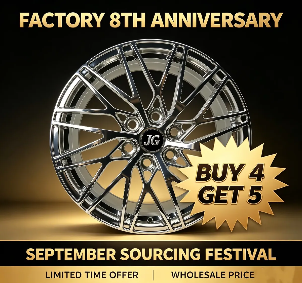 JG Factory Forged 20 Inch Silver Wheels 6x139.7mm Suitable for BMW, Tesla, Toyota, Porsche Buy 4 Get 5 forged wheel