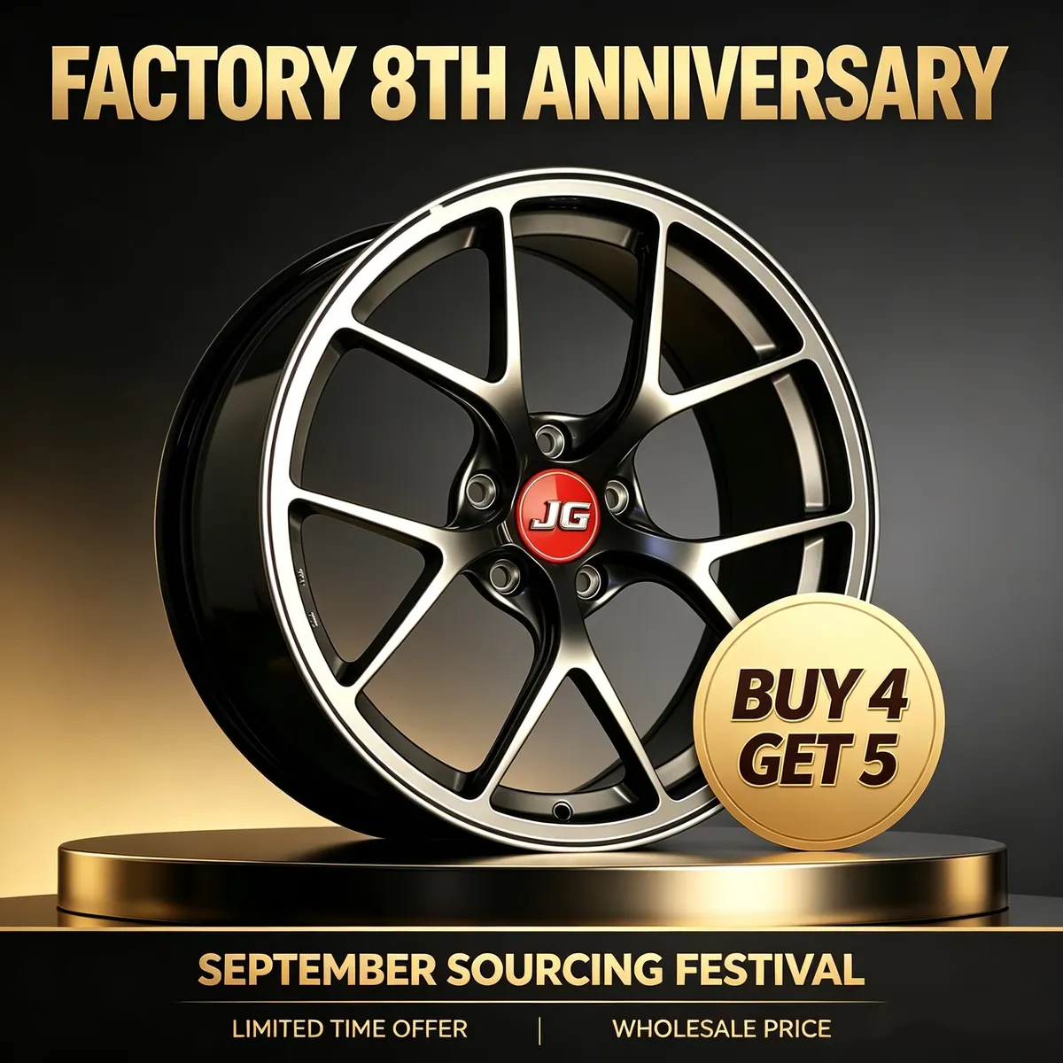 JG Factory Hot Selling Forged Wheel Hub Silver 6061-T6 Aluminum Custom PCD ET for BMW Porsche benz audi Buy 4 Get 1 Free forged wheel