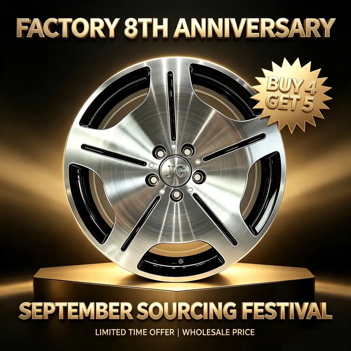 JG Factory Machine Face  One Piece Forged Wheels Five Spoke 19 20 Inch 9.5j  5x112  ET43 for Mercedes BMW Audi forged wheel