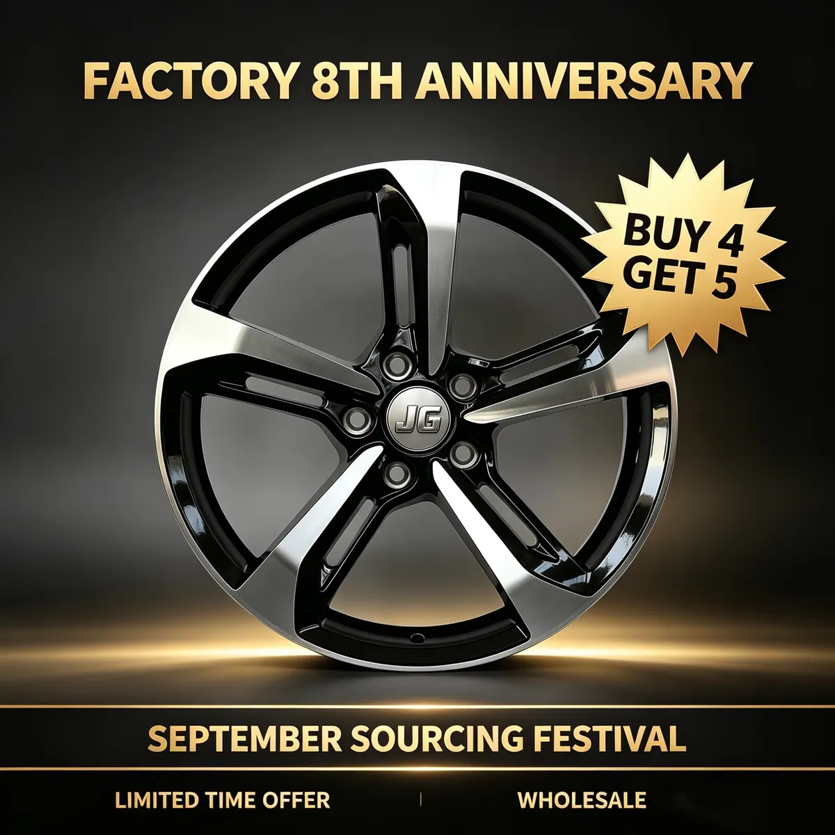 JG Factory One Piece 6061-T6 Forged Alloy Wheels Five Spoke 18/19/21inch PCD 5x112mm  ET 28 Car Rims for BMW Audi forged wheel