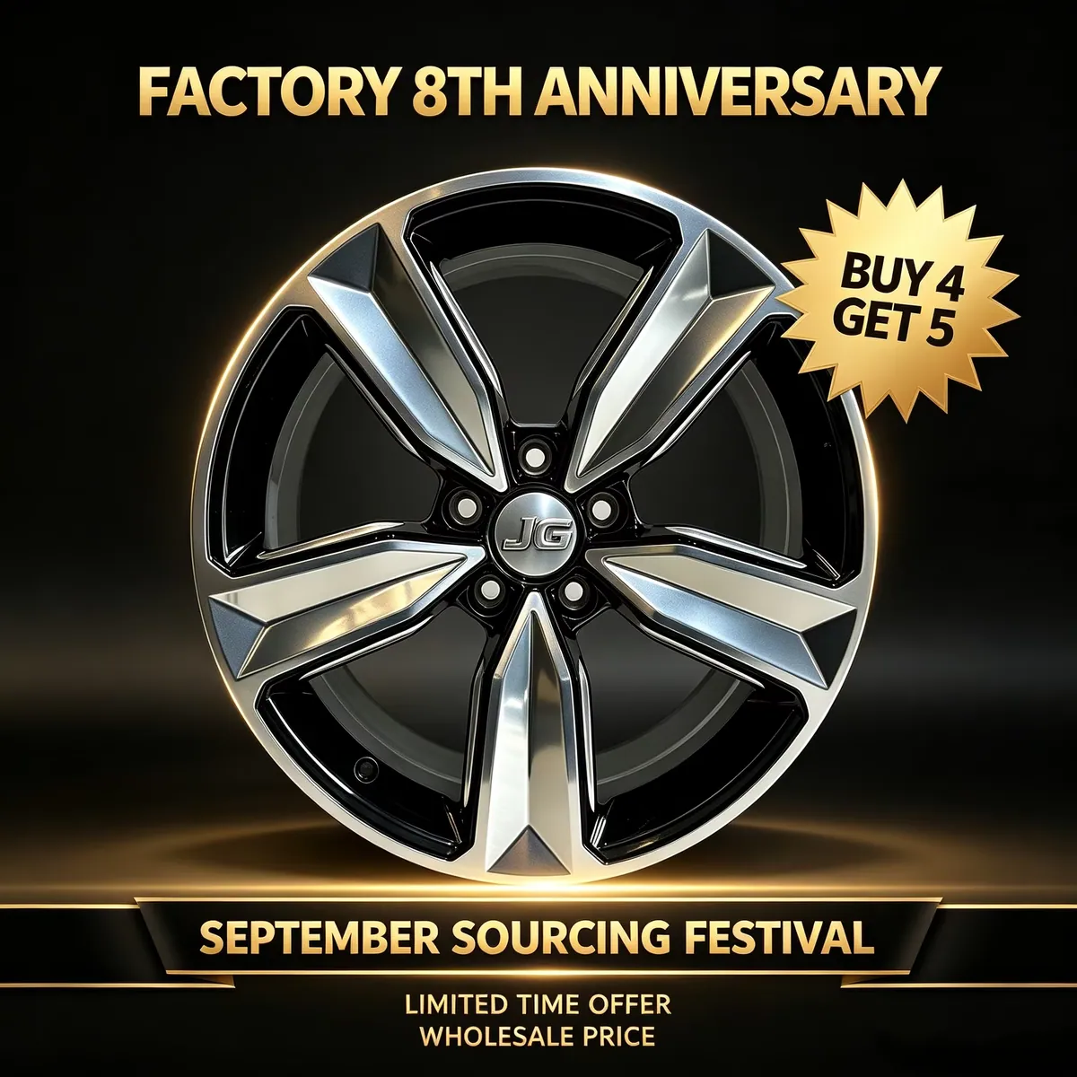 JG Factory One Piece 6061-T6 Forged Alloy Wheels Five Spoke 19/20inch PCD 5x112mm  ET 28 Car Rims for Benz BMW Audi forged wheel
