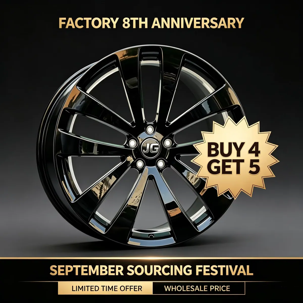 JG Factory Promotional Price 21/22 Inch 5 Spoke Forged Alloy Wheels ET40 PCD 5x120mm Car Rims for benz  BMW AUDI Buy 4 Get 5 forged wheel