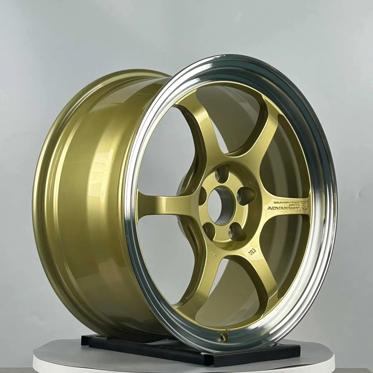 JG Forged Wheel 17-22 Inch 5x112 5x114.3 5x120 Alloy Rims GT Style Golden 6 Spoke for High Performance Coupe forged wheel