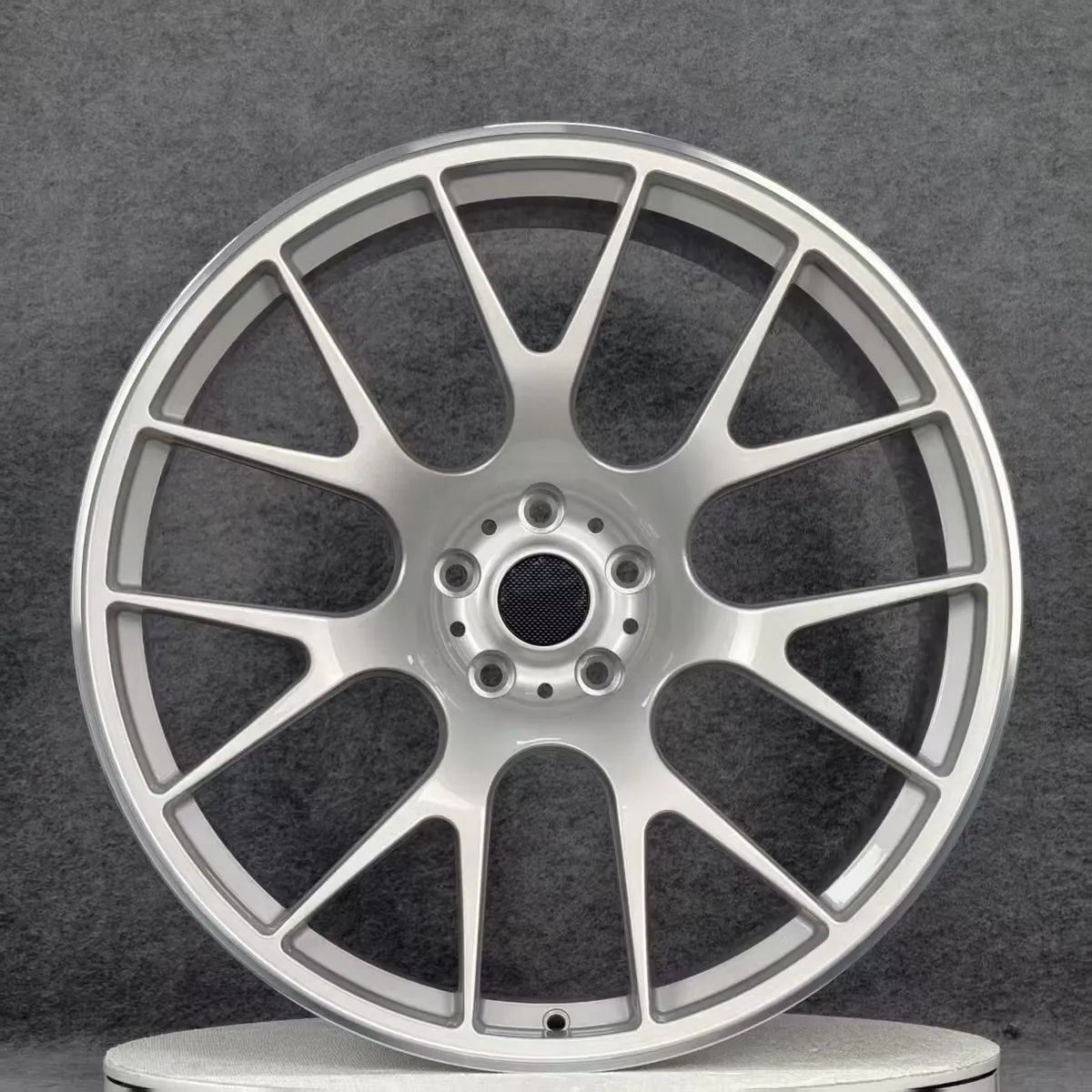 JG Forged 17-22 Inch Wheels Gloss White Multi Spoke Deep Dish Alloy Rims 5x112 5x114.3 for Sport Sedan EV Luxury Car forged wheel