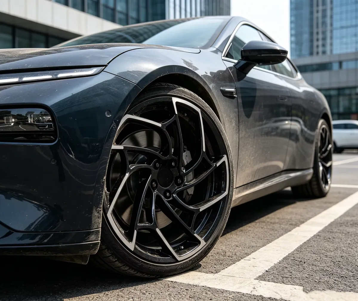JG Forged Alloy Wheels 5x112 5x114.3 5x120 Gloss Black Machined Face 5 Spoke Windmill Rims 17-22 Inch for Passenger Cars forged wheel
