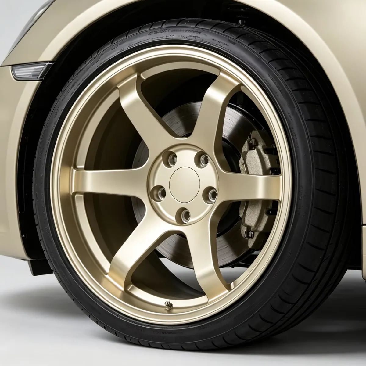 JG Forged 6 Spoke GT Car Wheel Rim Light Gold Finish Custom PCD 5x100 5x127 5x120 Alloy Rims for Sports Racing Vehicles Car Audi forged wheel