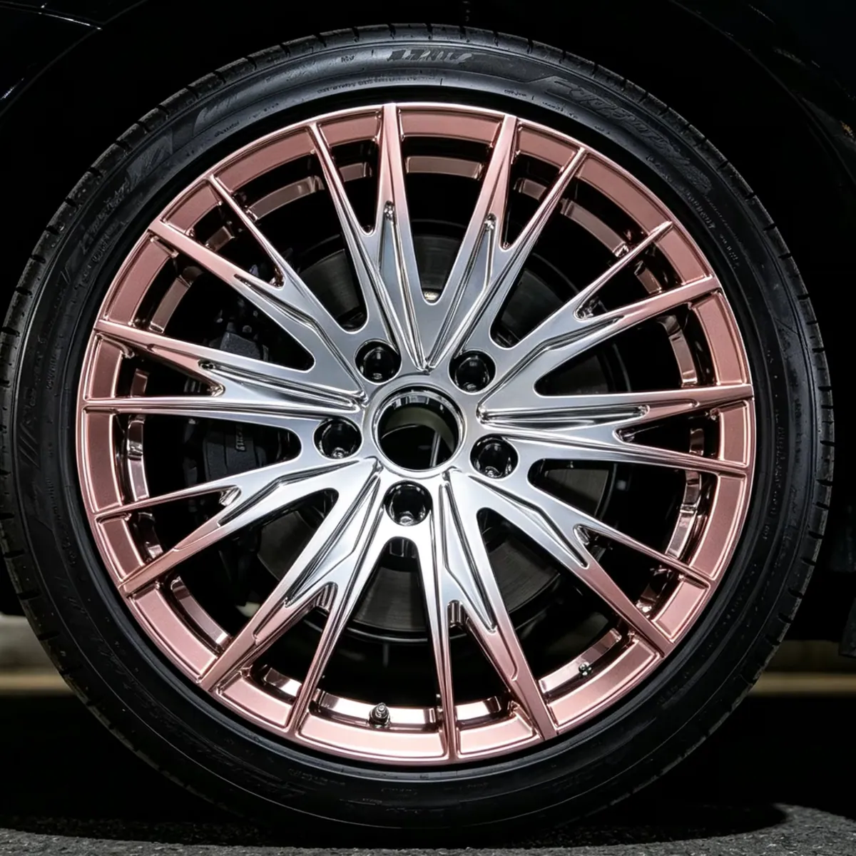 JG Forged Aluminum Alloy Car Wheel Rim Pink Chrome Electroplating Custom PCD 5X100 5X130mm ET18-50mm for BMW Mercedes SUV Sedan forged wheel