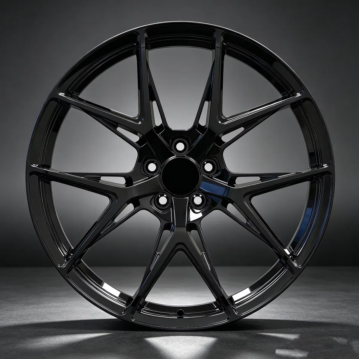 JG Forged Black Chrome Split 5 Spoke Concave Monoblock Forged Tuning Wheels for Universal Passenger Car EV Refit Upgrade forged wheel