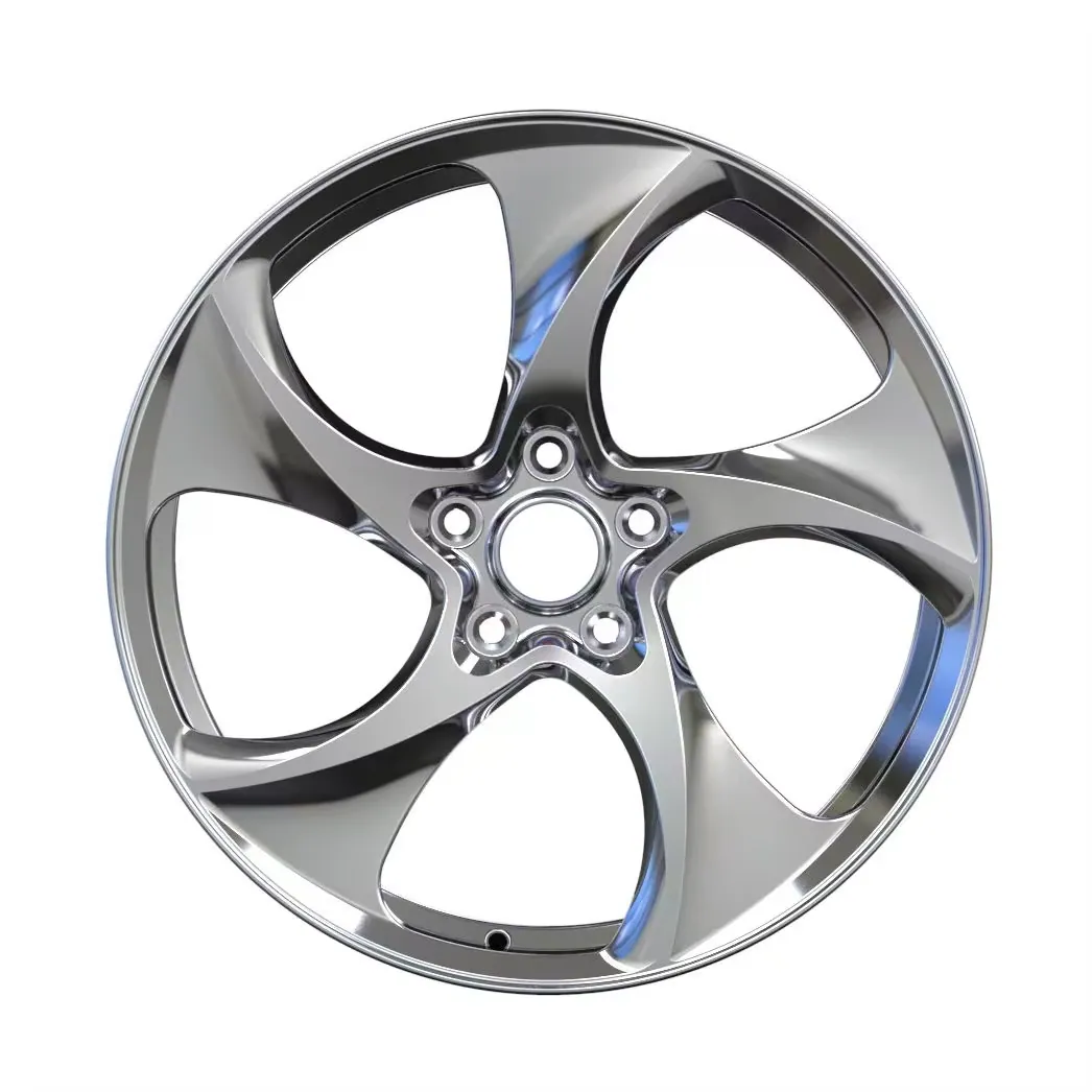 JG Forged Chrome 5 Spoke Alloy Wheels Polished Silver Rims 17-22 Inch 5x114.3 Fit for Passenger Cars forged wheel