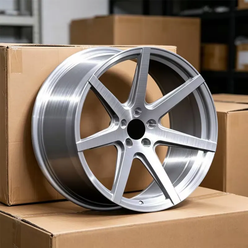 JG Forged Wheels Full Machined Silver 7 Split Spoke Sport Alloy Rims  5x112 5x114.3 for BMW Audi Tesla Porsche Performance Cars forged wheel