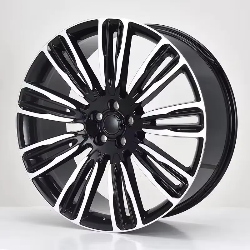 JG  Forged Alloy Wheels Gloss Black Diamond Cut Multi Twin Spoke Concave Replacement Rims Fit for Luxury Sedan BMW Audi Mercedes forged wheel