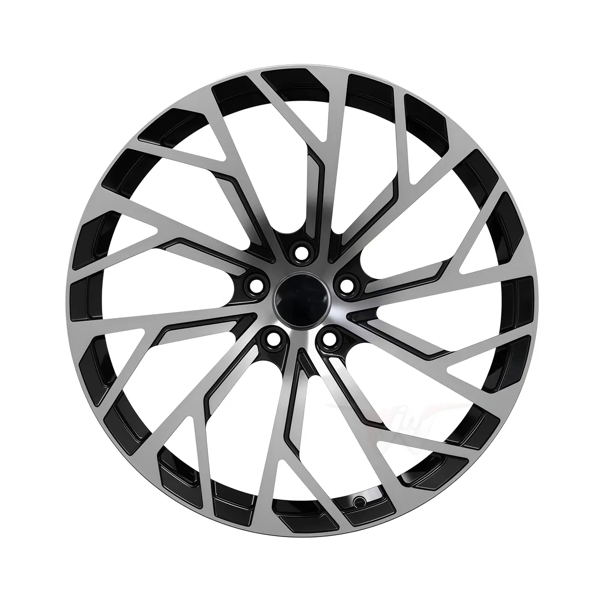 JG Forged Alloy Wheels Gloss Black Machined Face Snowflake Multi Spoke Rims 17-22 Inch 5x112 5x114.3 5x120  for Passenger Cars forged wheel