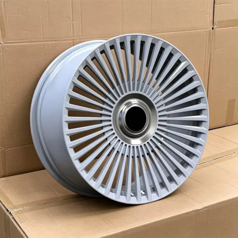 JG Forged Wheel Gloss Light Gray Radial Multi Thin Spoke VIP Luxury Alloy Rim 17-22 Inch 5x112 5x114.3 for Business Sedan EV SUV forged wheel