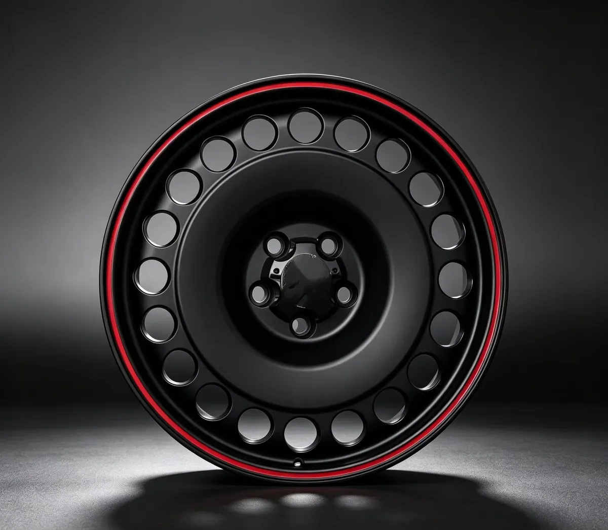 JG Forged Matte Black Red Line Mesh Hole Deep Dish Retro Offroad Tuning Wheels for Universal Offroad SUV Retro Car Refit Upgrade — JG forged wheel