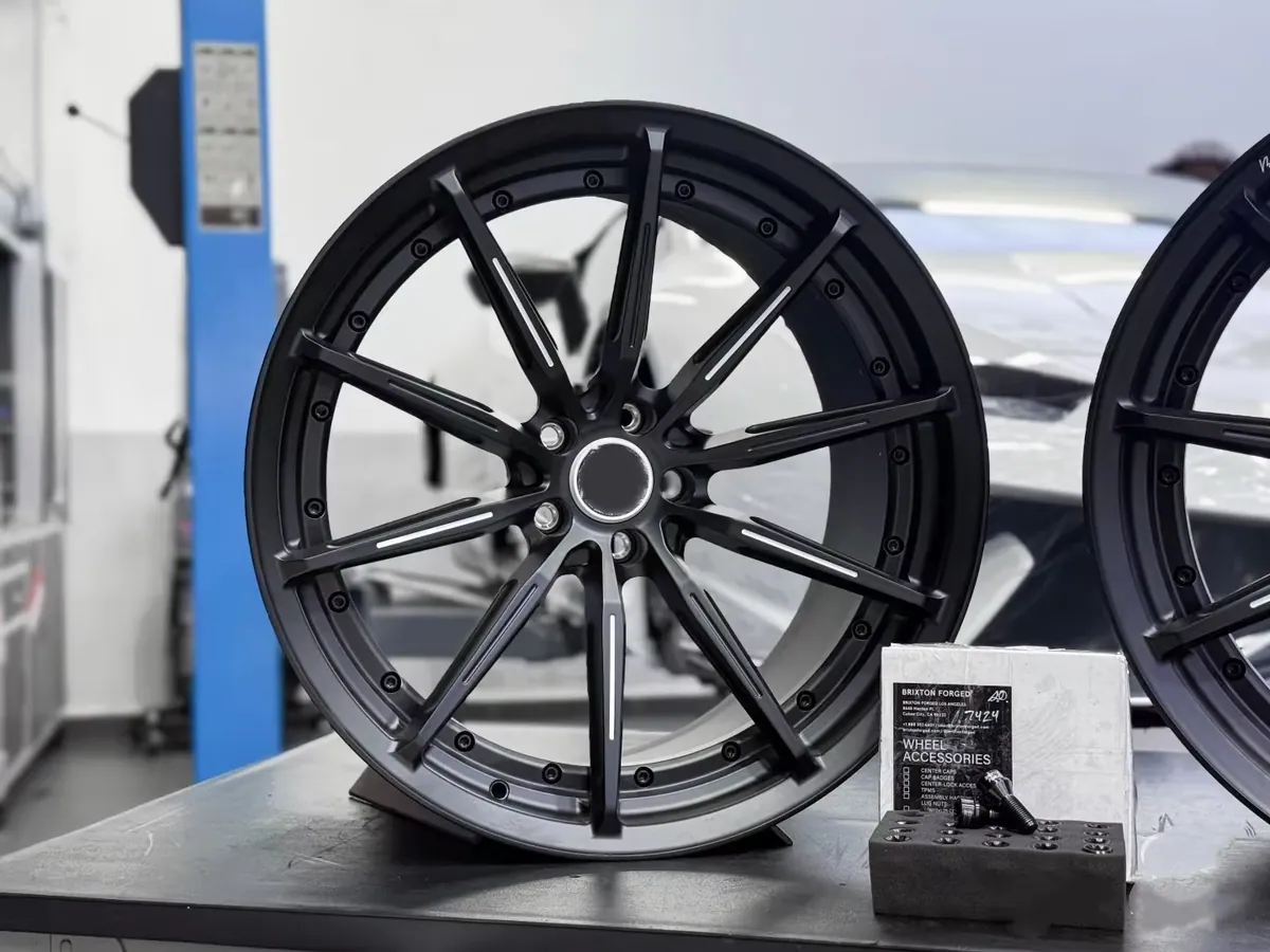 JG Forged Matte Black Thin Multi Spoke Concave Monoblock Forged Tuning Wheels for Universal Passenger Car  Refit Upgrade forged wheel