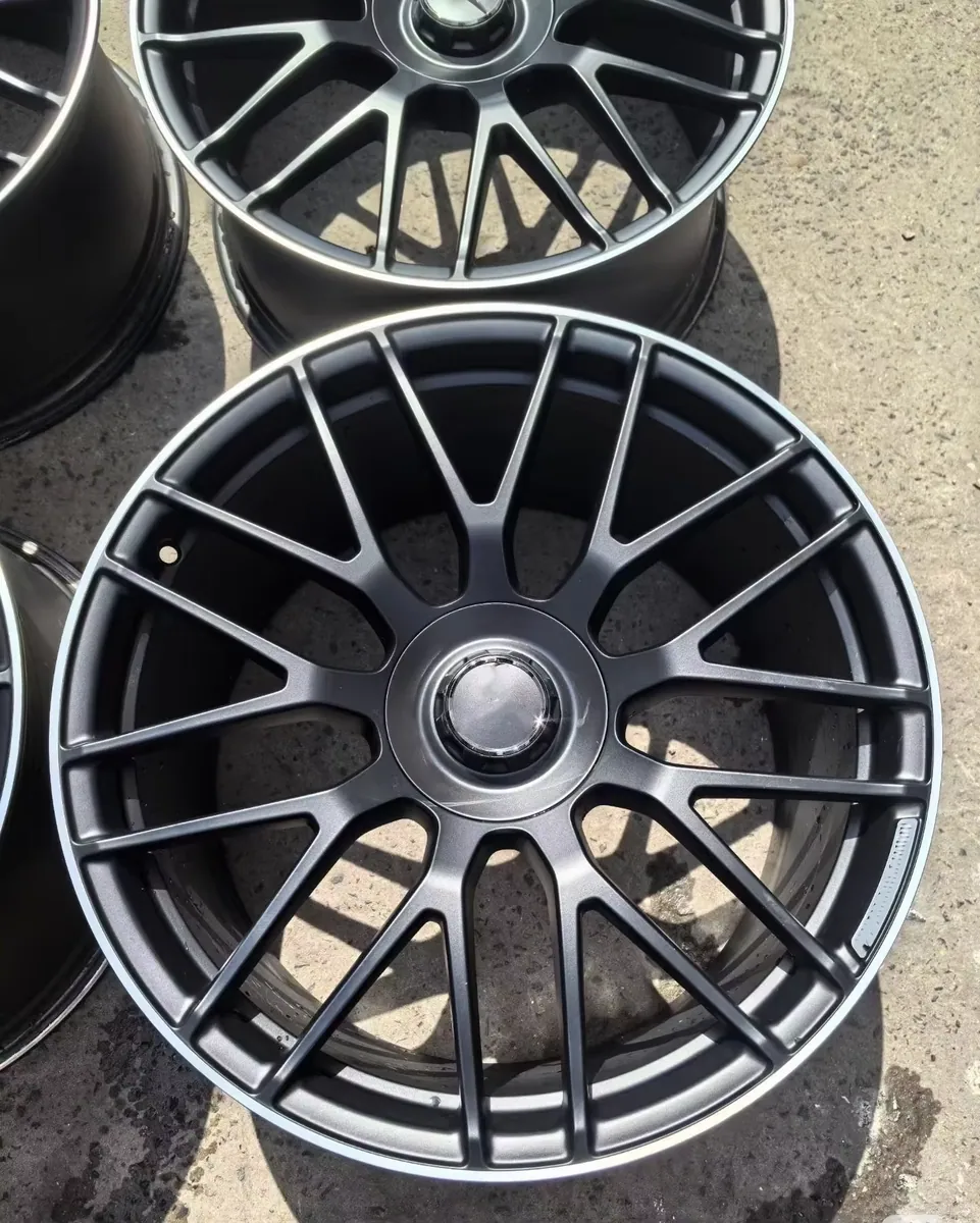 JG Forged Two-Tone Black Machined Multi Spoke Concave Center Lock Style Car Wheels for Auto Tuning for Passenger Vehicles Refit forged wheel