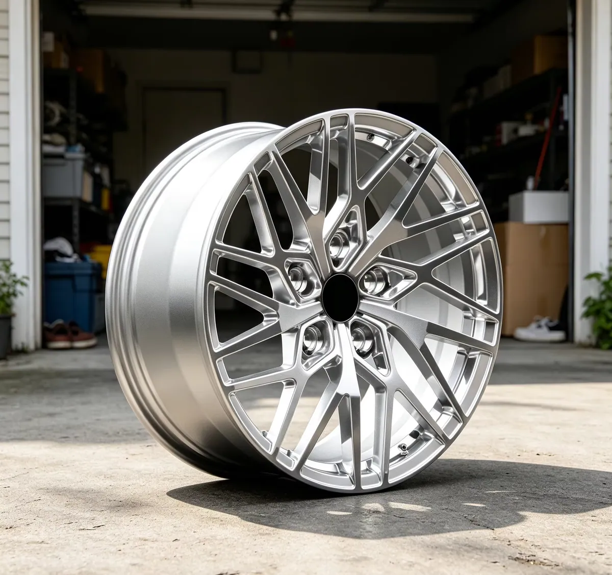 JG Forged Two-Tone Machined Silver & Black Multi Spoke Concave Monoblock Forged Tuning Wheels For Universal Passenger Car forged wheel