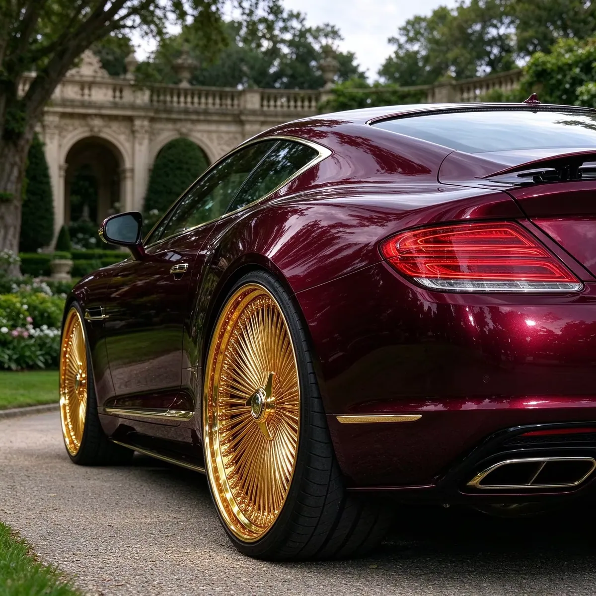 JG Forged Wire Wheel 6061-T6 Aluminum CNC Gold Polish 150 Spoke Deep Dish for Mercedes S-Class BMW 7 Series Audi A8 — JG forged wheel
