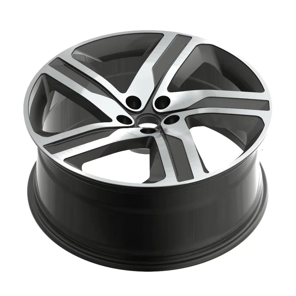 JG Gloss Black Machined Face 5 Spoke One-Piece Forged Alloy Wheels Fit for Audi BMW Honda Toyota Sport Sedan Replacement Rims forged wheel