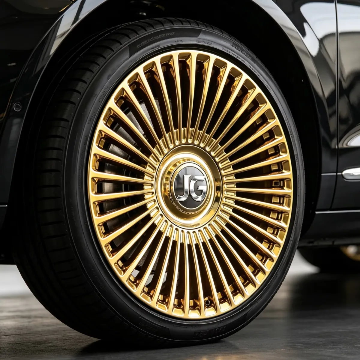 JG Gold Polished Multi Spoke Forged Wheels Custom 6061 T6 Alloy Rims 16-26 Inch PCD 5x120 5x165.1mm ET20-45 for Rolls Royce forged wheel