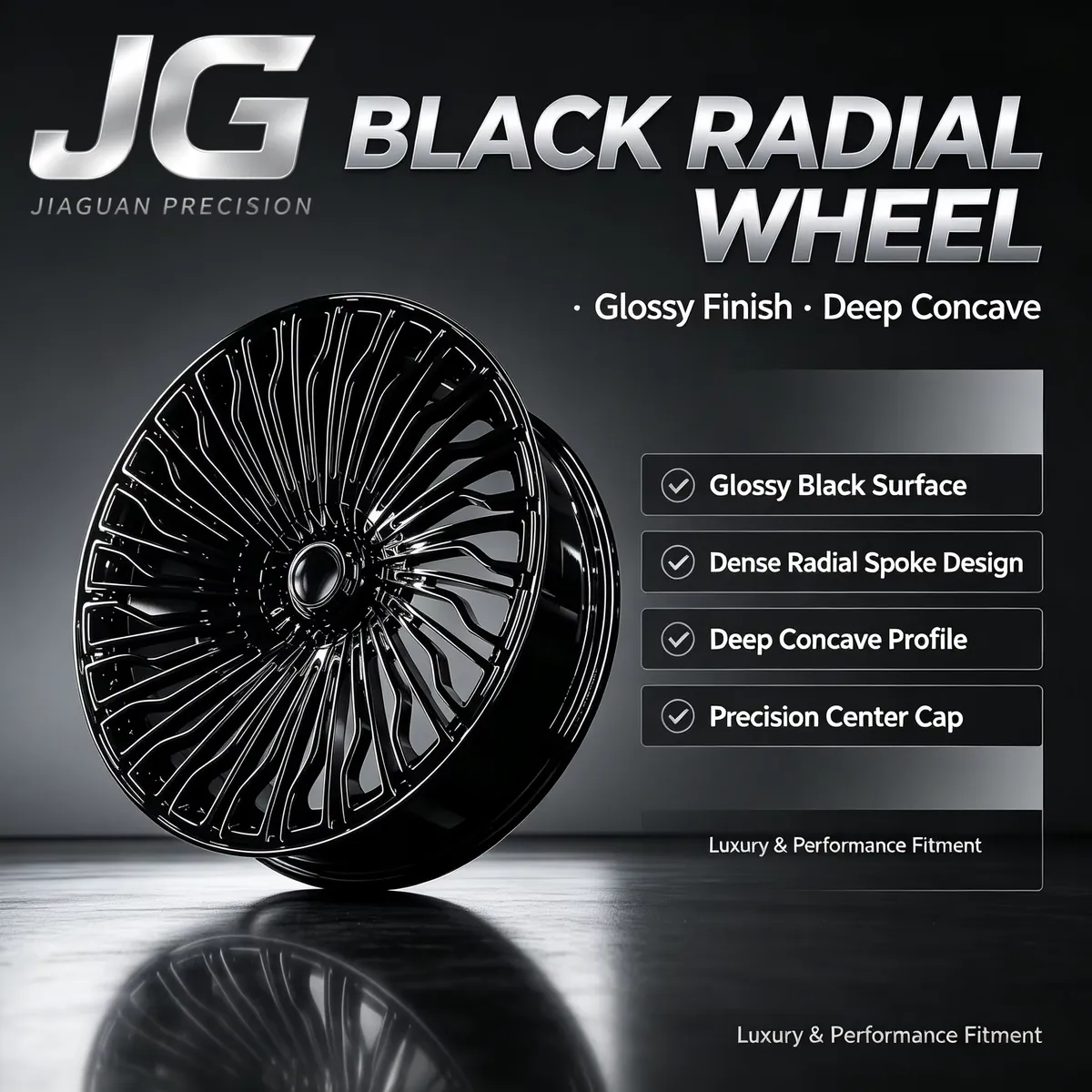 JG High End 18 19 20 21 22 23 24 Inch 5x114.3 Black Multi Spoke Custom Forged Wheels for Mercedes BMW Audi SUV Maybach forged wheel