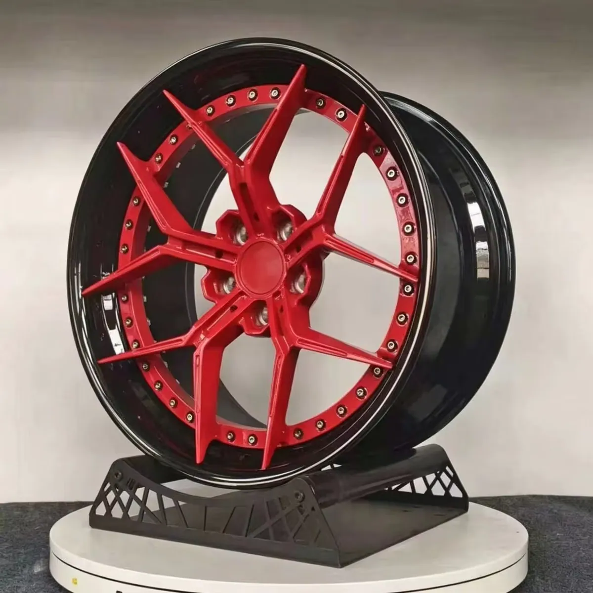 JG High-End New Two-Piece Forged Aluminium Alloy Car Wheels 17-22 Inches 20mm ET Multi-Spoke Black 3-Year Warranty PCDs forged wheel