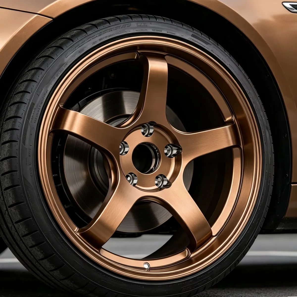 JG High Performance Bronze Forged 5 Spoke Car Wheels GT Rims 17 18 19 20 Inch 5x130 5x120 Custom for Honda BMW Audi Sports Car forged wheel