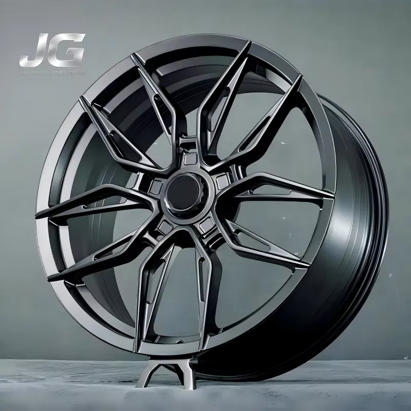 JG Lightweight 5x114.3 5x112 5x120 Multi Spoke Gloss Black Aluminum Alloy Forged Wheel Rim Parts for 2022 Ferrari F8 Spider BMW forged wheel